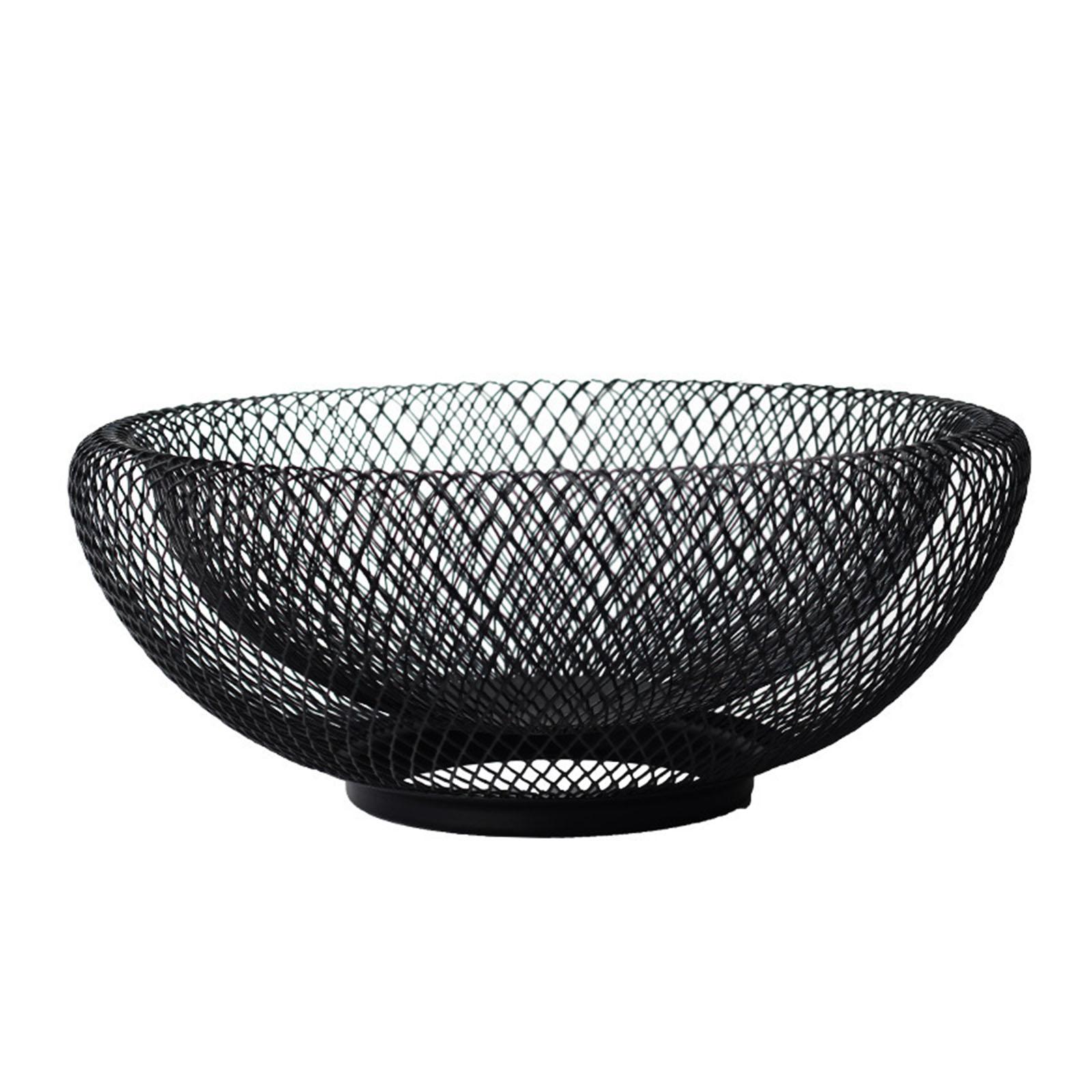 

Nordic-Style Iron Art Fruit Storage Basket Home Organizer Bowl For Vegetable Candy Kitchen Table Dining Decoration Tool чёрный