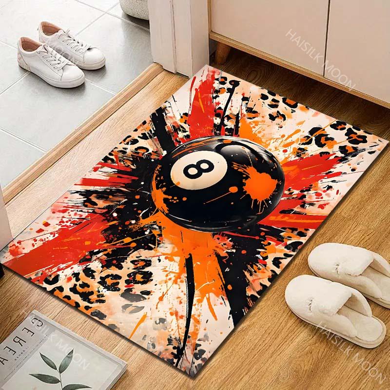 1PC Billiards Ink Splash Art Carpet for Living Room Bedroom Sofa Home Decor Rus Non-slip Floor Mat Luxury Gift Multiple Sizes
