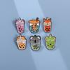 Frog Adorable Cartoon Fox Capybara Brooch Cute Pearl Milk Tea Cup Accessory Style