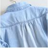 Fashionable  Shirt Women Mid Length Cotton Korean Style Loose Fit Long Sleeve Blouse Spring Autumn Outerwear