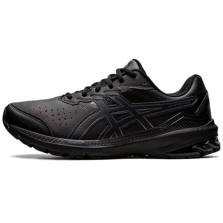 Asics GT-1000 Leather 2 Comfortable Durable Low-Top Running Shoes Men Sneaker Black 1131A059-001