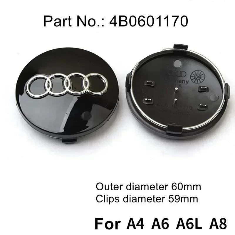 For Audi B5 Hub Caps Hot For Audi 4pcs 60/ 61/68/69mm Audi wheel hub center cover wheel badge is suitable for Audi TT RS A3A4A5A7A8S5 S6