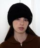 AMES-WORLDWIDE Fur Beanie Black