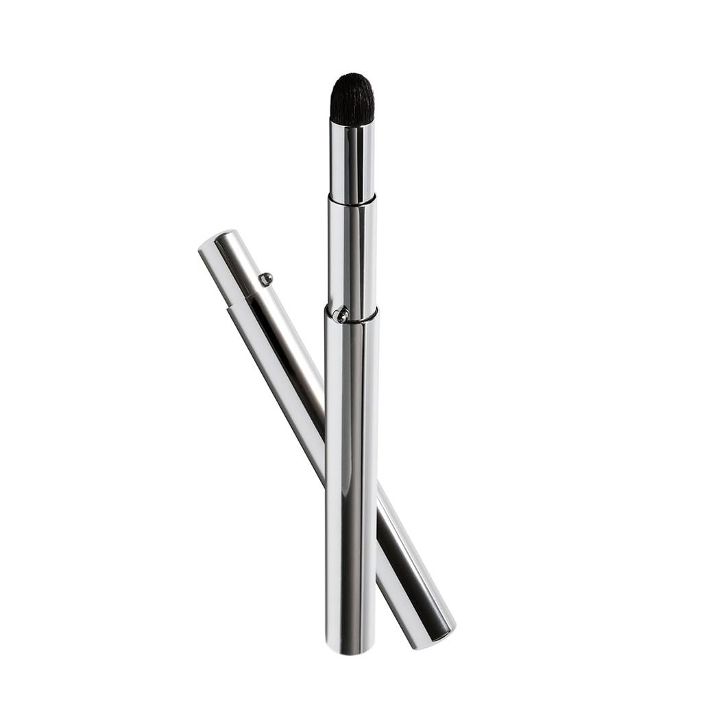 Hakuundo Kumano Brush RIN Brush Goat Hair Concealer Brush & Eyeshadow Brush with Cap, Portable Makeup Brush, Fits in a Pouch, Perfect for Touch-Ups