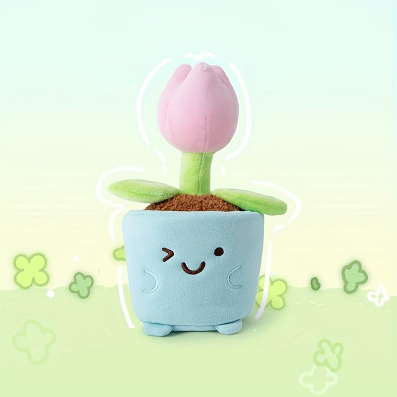 2in1 Cute Plant Potted Plush Toys Tulip Mushroom Aloe Vera Begonia Lucky Grass Plant Doll