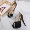 Fashion Women's Peep Toe Platform Heels Pumps Ankle Strap Wedding Shoes Mary Jane Thick High Heels Size 35-46