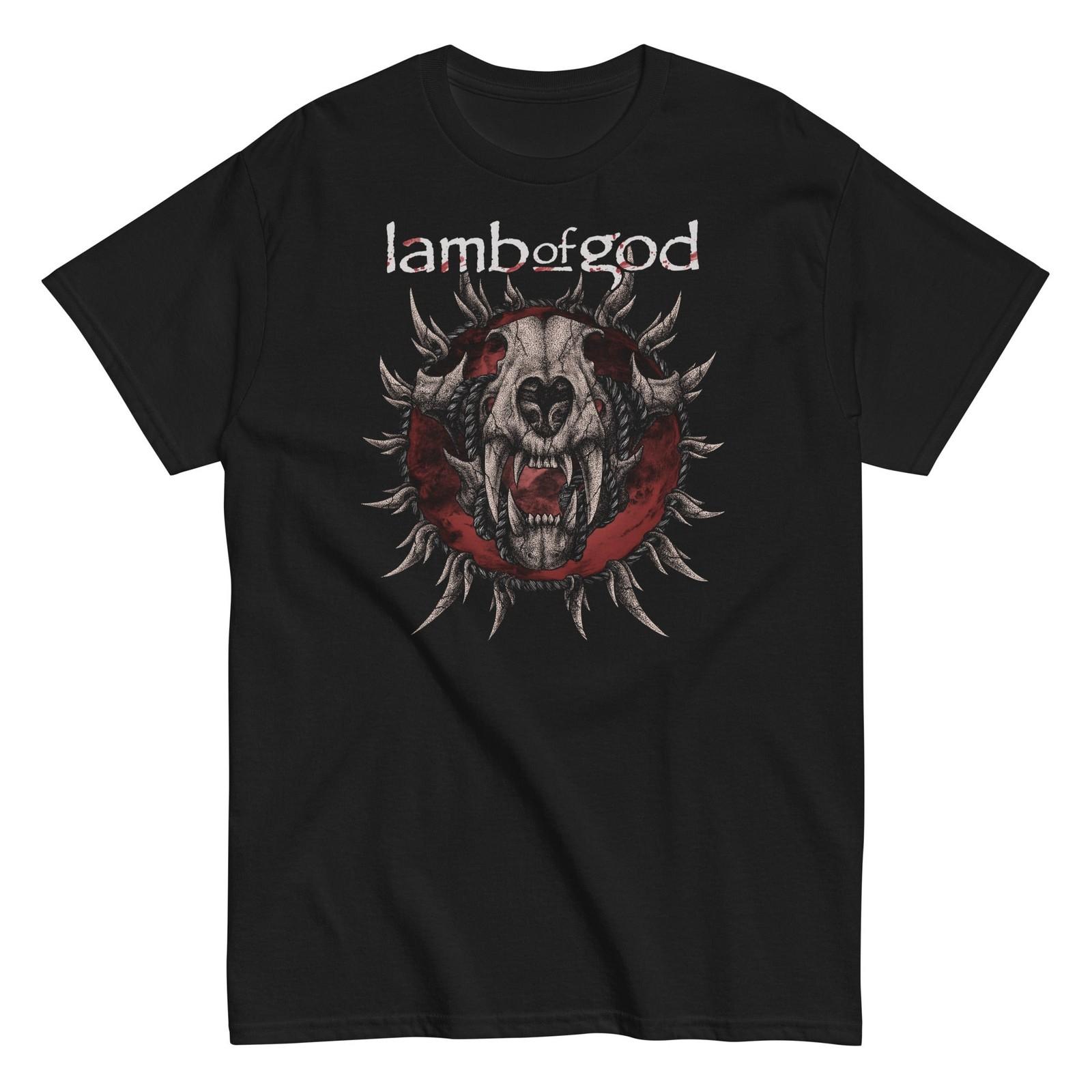 MerchMoment Lamb of God Steer Skull T-Shirt T-Shirt Black New XL
