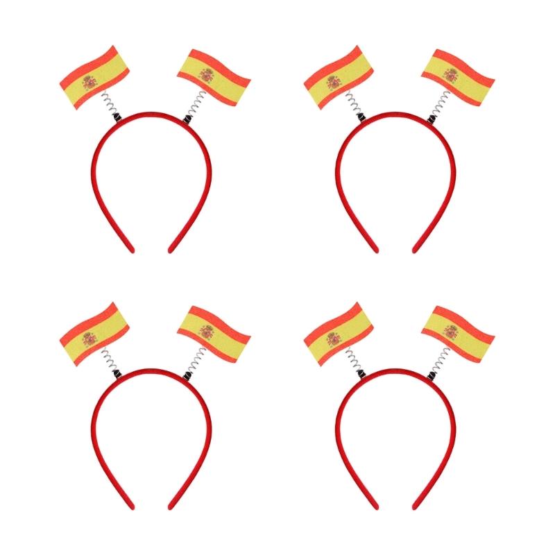 4pcs Matching Soccer Championship Headbands Comfortable Design Headddress For Game Night Parties Decoration