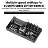 Computer Fan Speed Controller 60W High Power Hub Sata DC Power Controller NAS Server 4Pin Fan Speed Control PWM Speed Regulation