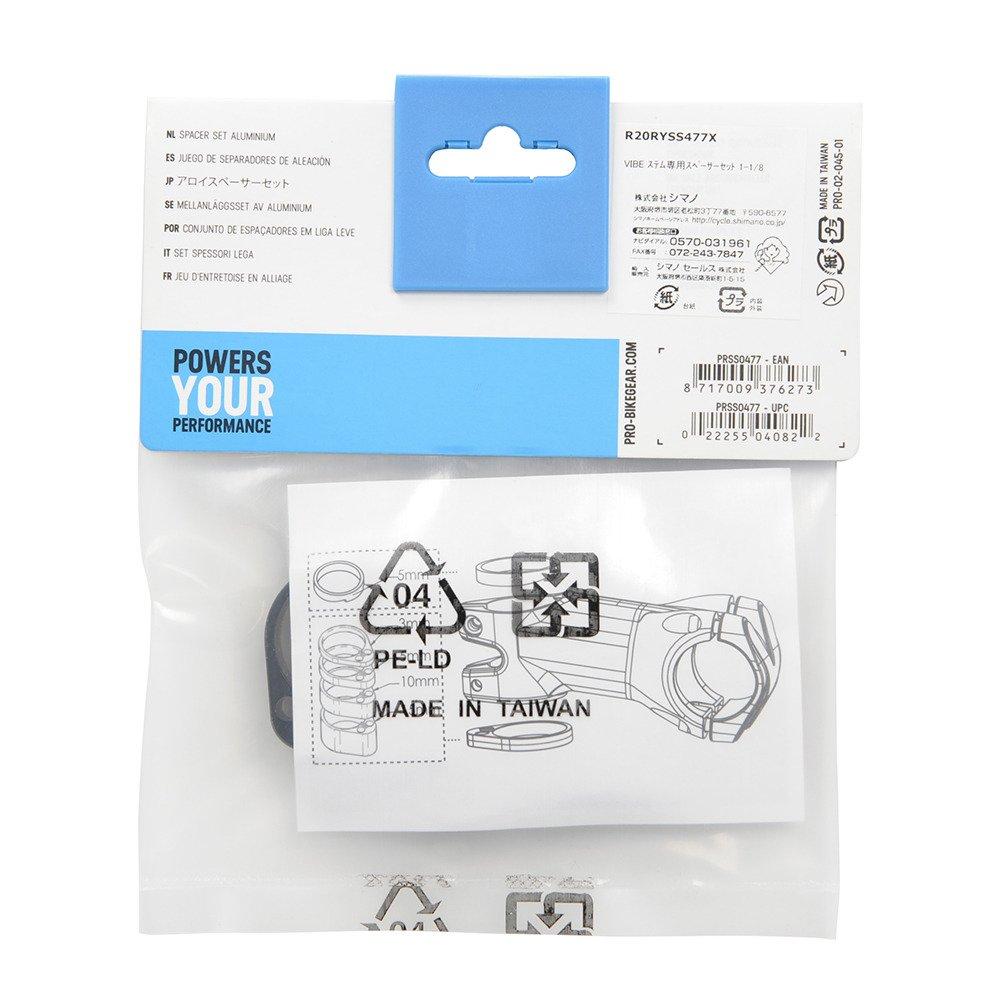 PRO VIBE Stem Spacer Set, 1-1/8" (5mm) Top Spacer, 4 Bottom Spacers (3/5/10/15mm), R20RYSS477X