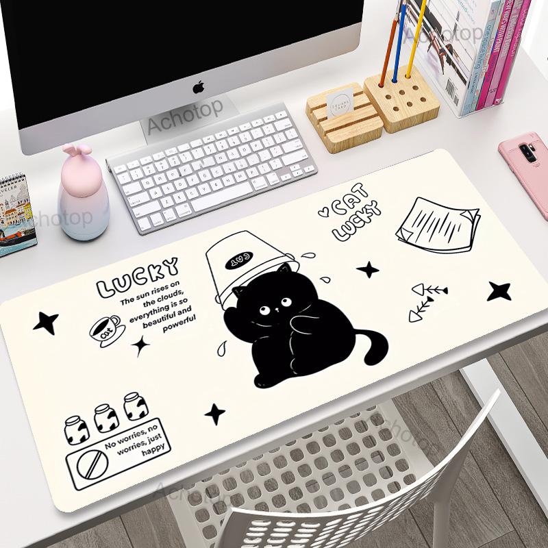 Kawaii Cat Gaming Mouse Pad x Deskpad XXL Large Desk Mat Keyboard Pad Surface for Computer Mousepad Gamer Computer Mat Rug