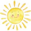 Cartoon Painted Rainbow Sun Wall Stickers for Children Nursery Bedroom Porch Home Wall Background Decorative Kid Room Decor