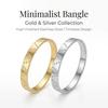 Fashion Gold Color Adjustable Opening Zircon Bangle Stainless Steel INS Style Bracelet For Women Party Jewelry Gift3