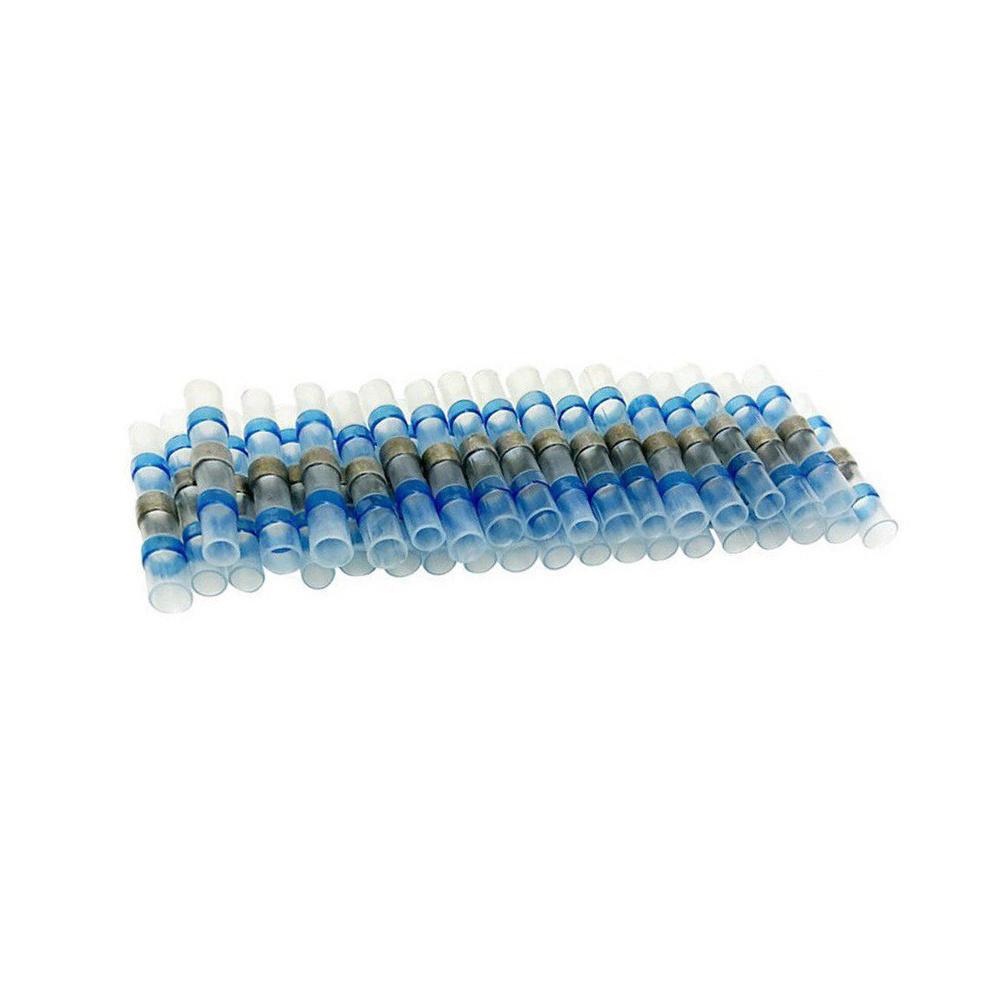 50pc 4 Sizes Solder Sleeve Heat Shrink Butt Wire Splice Tube Terminal Connectors