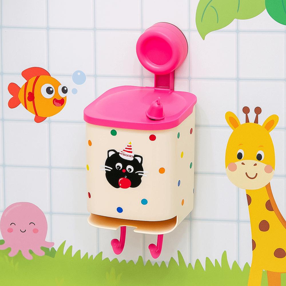 Cartoon Sanitary Pad Storage Box Plastic Bathroom Shelf Face Towel Organization