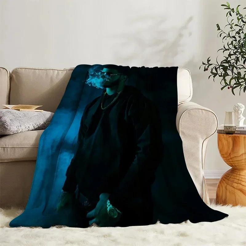 Fluffy Blankets Anuel AA Bed Sofa Camp Nap Bedspread Soft Blankets Fleece Home Textile Birthday Gift Blanket Bedroom Decor