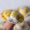 2Pcs Dollshouse Hat Cartoon Floral Pattern Scene Model 1/12 Scale Miniature Fabric Sun Hat DIY Decoration for Role Play