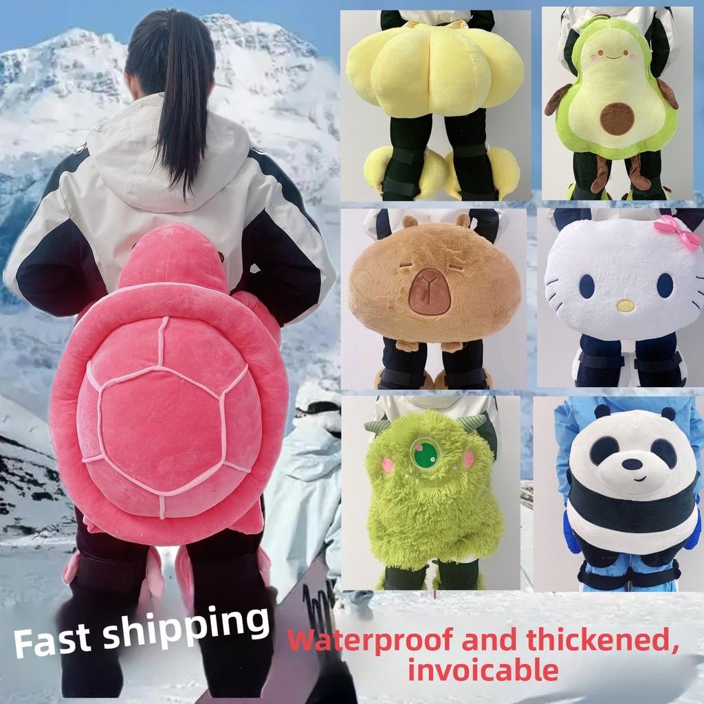Plush Toys Turtle Protective Snow Gear Set With For Kids Skiing Doll Stuffed