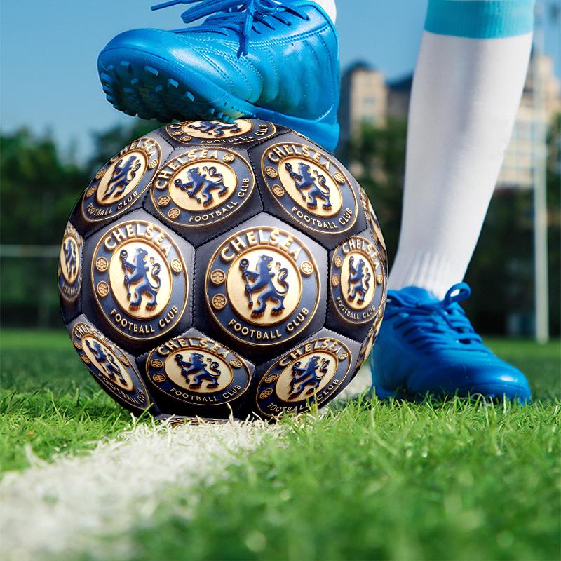 Chelsea F.C. Aufdruck Größe 5 Fußball, PU Abriebfester Fußball für Spieltraining und tägliches Üben, Geburtstagsgeschenk für Fußballfans