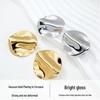 18K Gold Stainless Steel Geometric Earrings: Fashionable, Versatile, Luxury Studs for Women