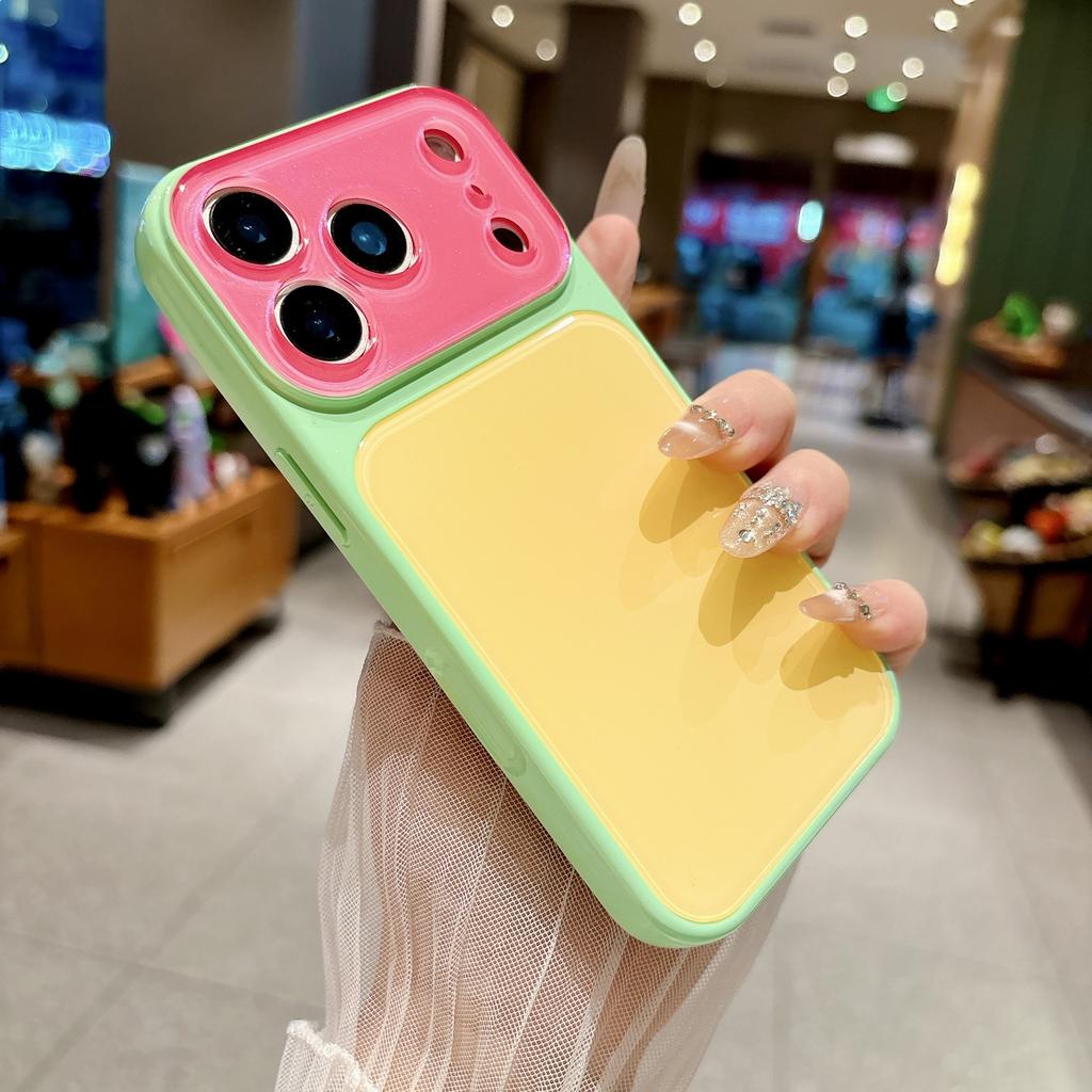 Color Collision Case For iPhone 17 16 15 14 Pro Max Camera Window Acrylic Hard PC Shockproof Back Cover
