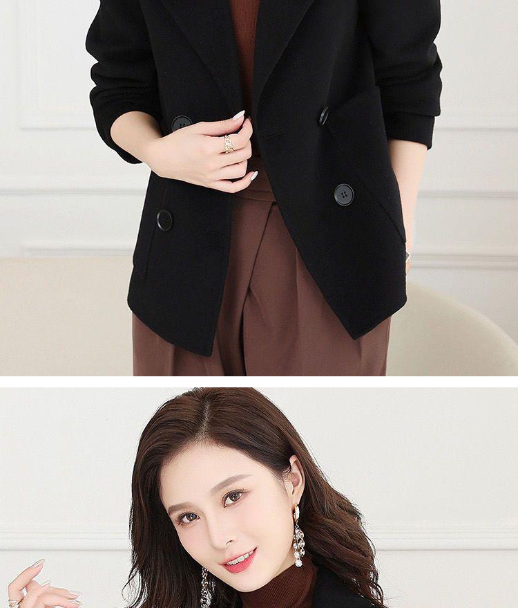 Petite Women's Versatile Woolen Jacket - Autumn/Winter Style