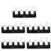 10pcs(5 Sets) 5pcs 600V 15A 5 Positions Double Row Screw Terminal Strip with Cover+5pcs 600V 15A 5 Positions Black Red