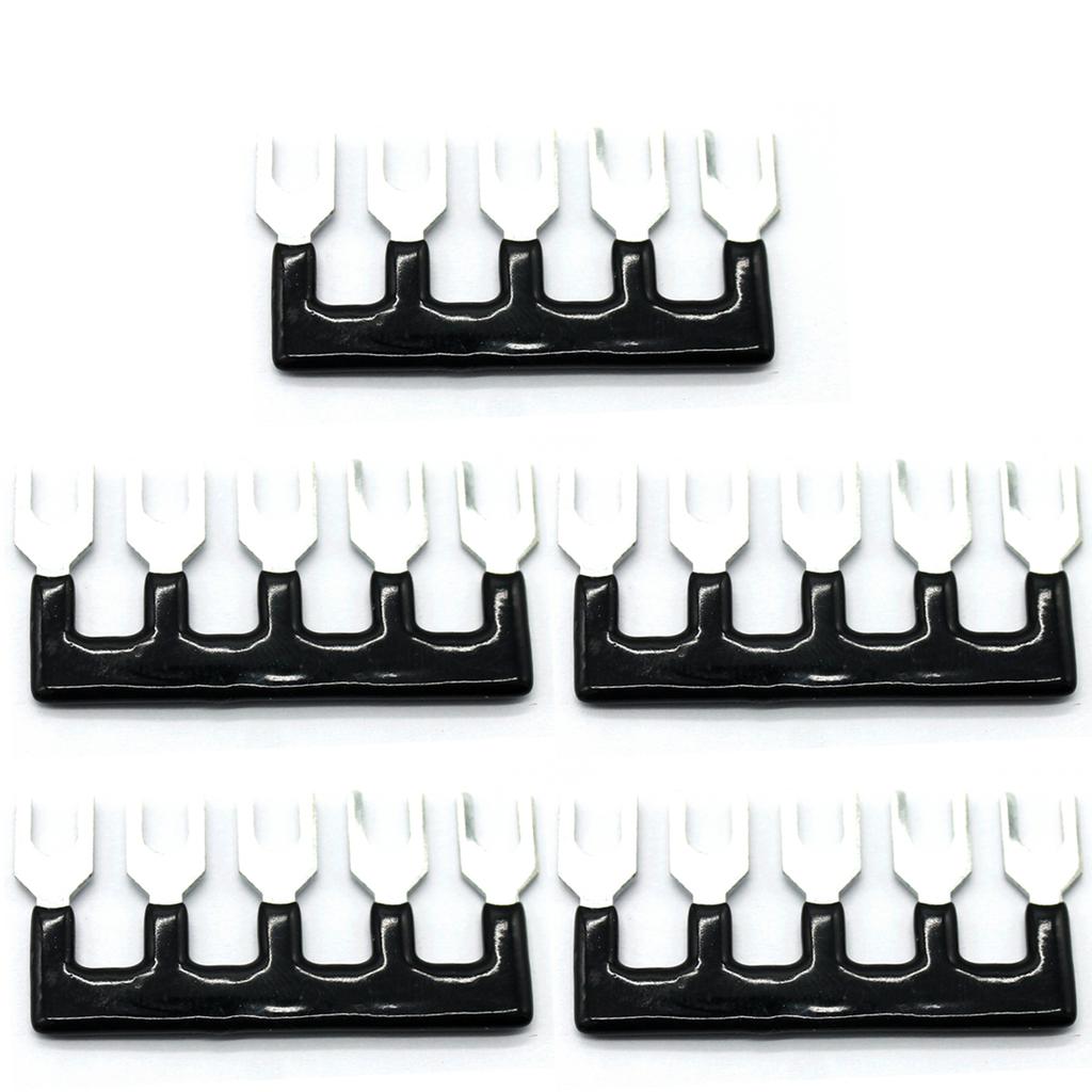 10pcs(5 Sets) 5pcs 600V 15A 5 Positions Double Row Screw Terminal Strip with Cover+5pcs 600V 15A 5 Positions Black Red