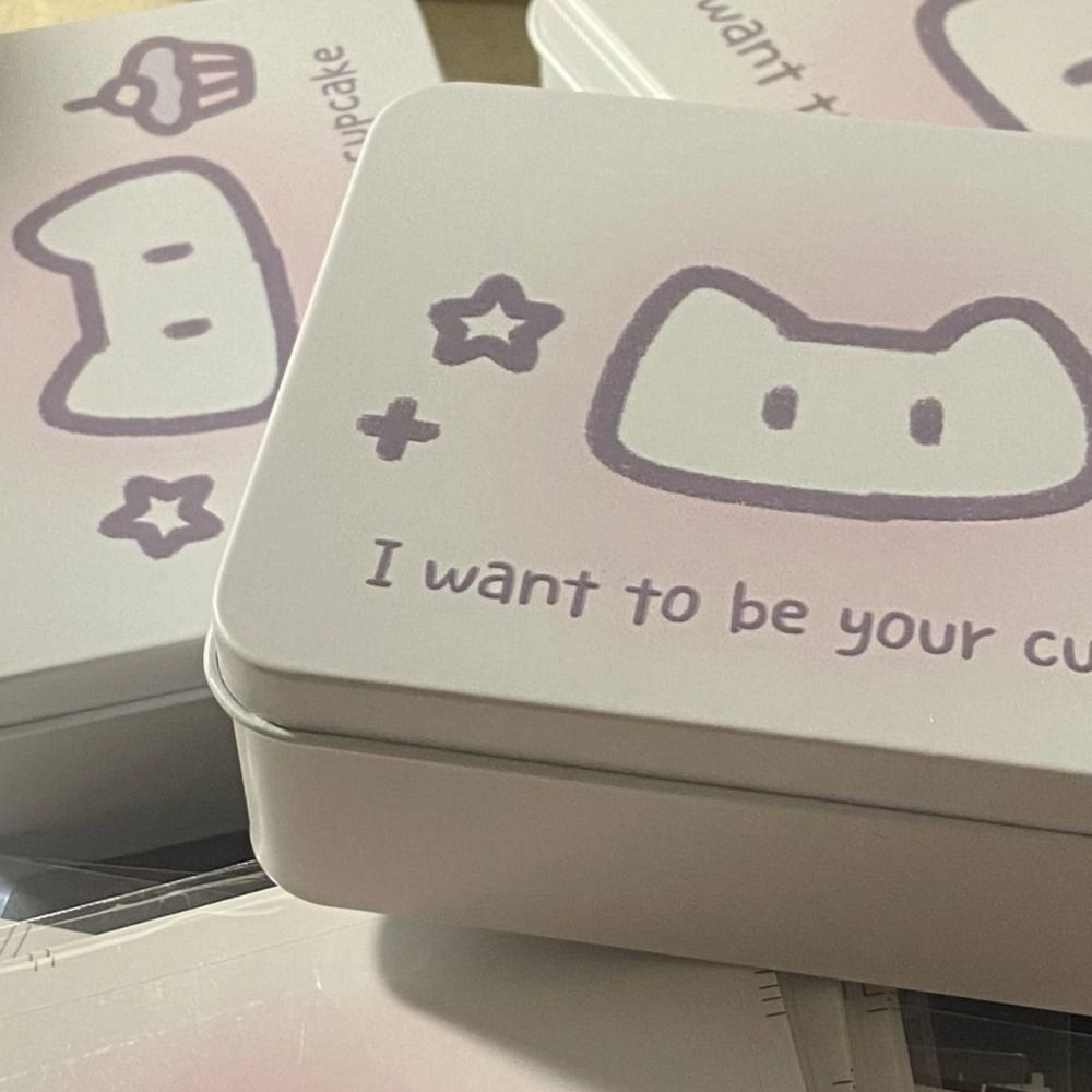 Big Capacity Stickers Tapes Storage Box Cartoon Office Supplies New Desktop Storage