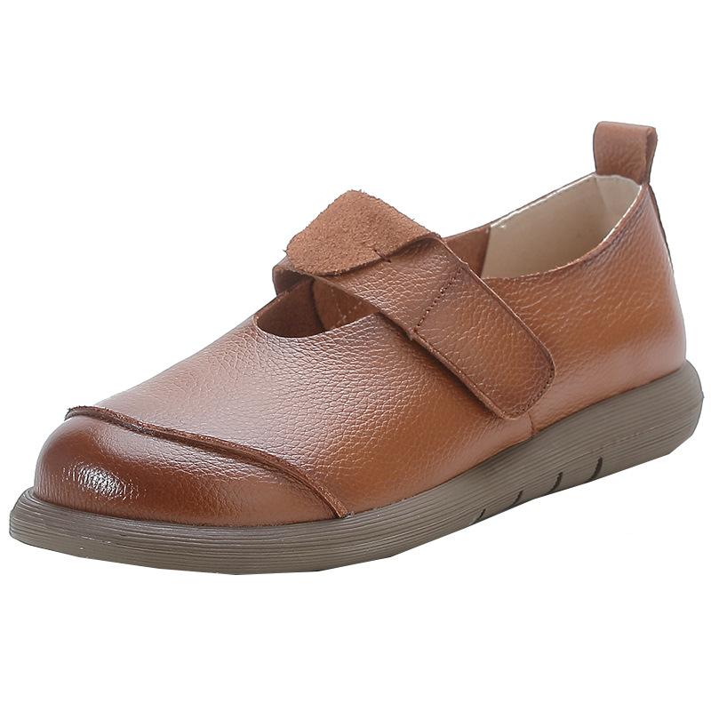 

Широкие гладиаторские туфли женские из натуральной кожи Мэри Джейн балетки женские V-образные лоферы с ремешками женская роскошная винтажная обувь 2024 CN 35 коричневый