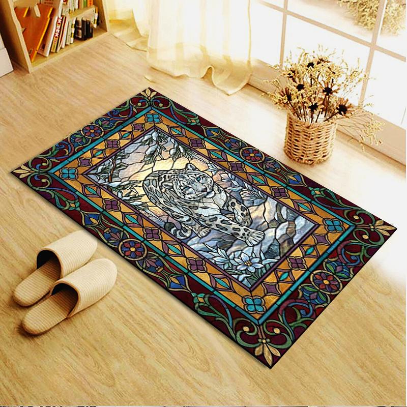2025 New Snow Leopard Animal Carpet Rug for Living Room Bedroom Home Sofa Decoration,Kids play Non-slip Floor Mat104