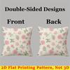 Blush Rose Square Jacquard Pillow Cover for Sofa Office Waist Cushion Cover Home Decorative Pillowcase