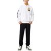Anta Lifestyle Series Logo Print Hooded Pullover Fleece Long Sleeve Sweatshirt Men sweatshirt Snow-White 152248701-1