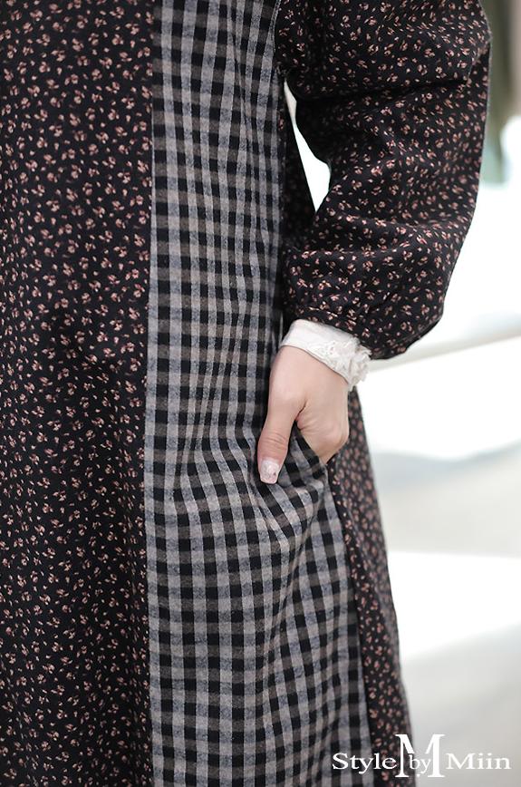 Seutailbaimiin Floral Patch Long Dress