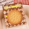 4Pcs Biscuit-Shaped Memo Pads Set Creative Food Design Self-Adhesive Sticky Notepads for Students Office Party Learning Marking And Message Small Gift