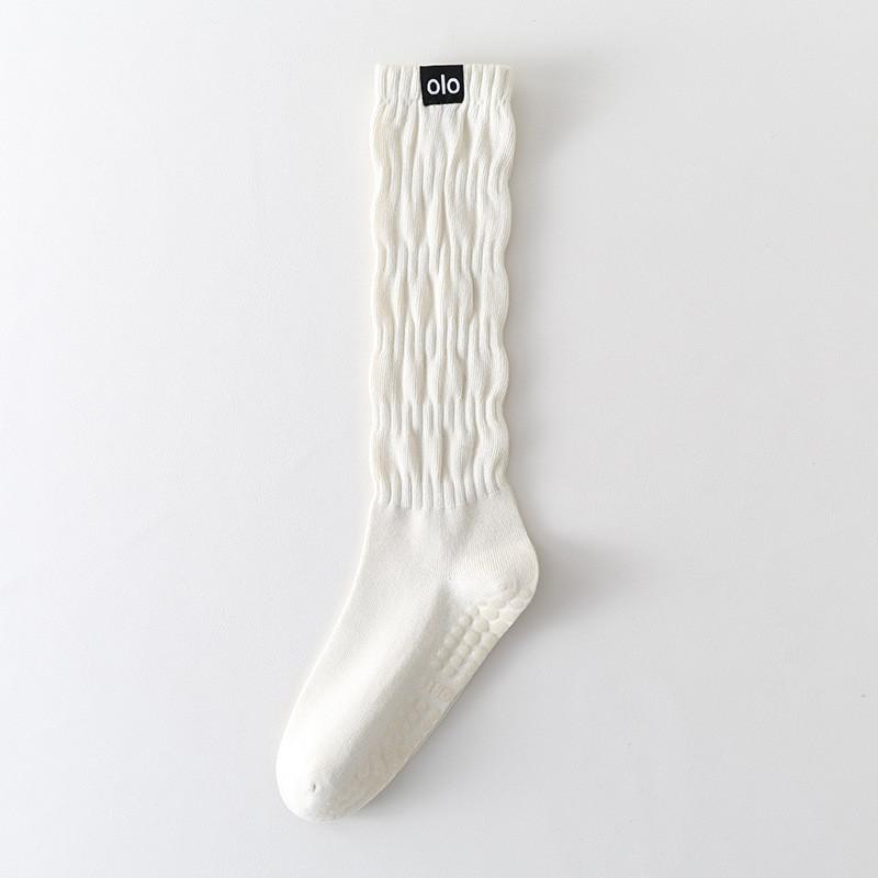 Womens Long Crew  Non Slip Yoga Socks For Dance Pilates Trendy Slouch For Outdoor Sports