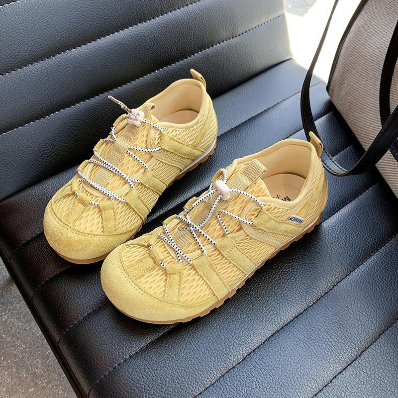 Retro Forrest Gump shoes breathable German training shoes women's new mesh 2025 summer popular niche flat casual sports shoes