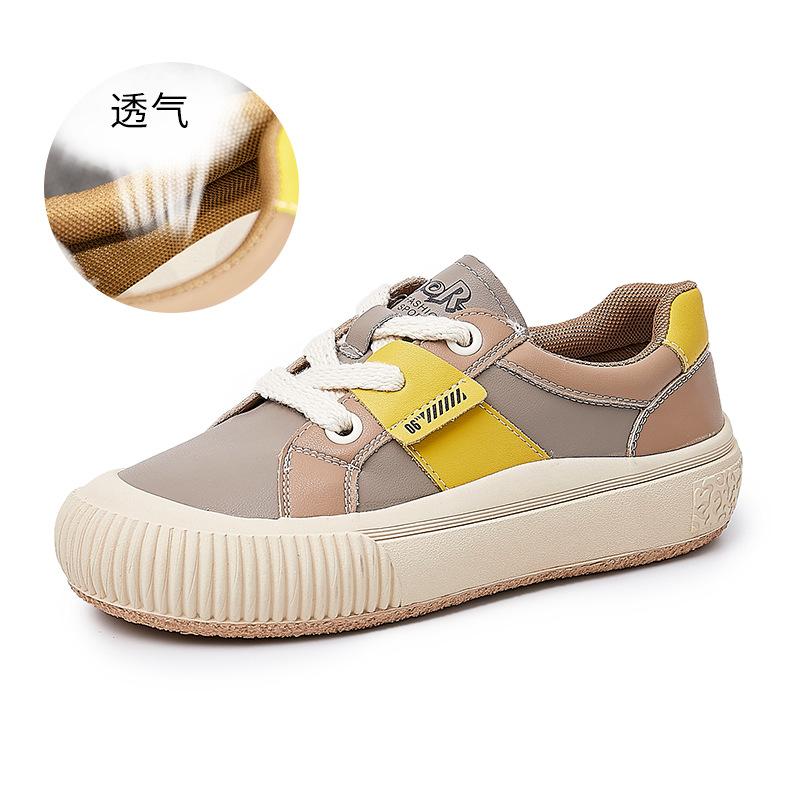 

Little white shoes women s 2025 spring new thick baseplate shoes women s versatile casual shoes women s retro famous women s shoes 40 бежевый