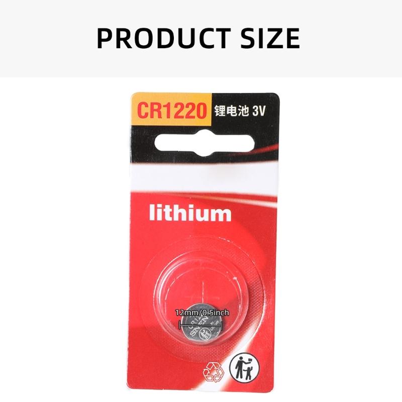 Long Last CR1220 Coin Cell Battery CR1220 3V Lithium Battery Button Cell for Watches, Calculators Electronics Battery