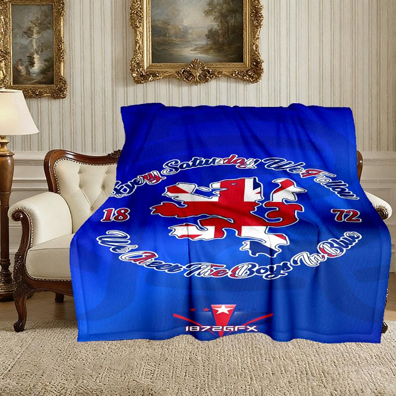 1 Stück Rangers FC Decke, Gemütliche Bedruckte Überwurfdecke, Ein Herzliches Geschenk für Ihre Familie und Freunde