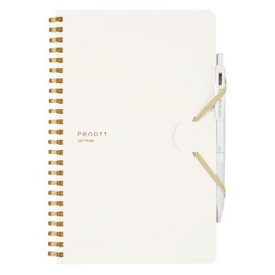 KOKUYO Notizheft mit weichem Ring, Penott, A5, verformt, 5 mm Raster, weiß, Su-SP137S5-W