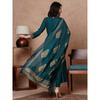 GoSriKi Women's Rayon Blend Solid Anarkali Kurta with Pant & Dupatta (Magic-KEROSIN-NB-GS_M_Dark Blue_Medium)