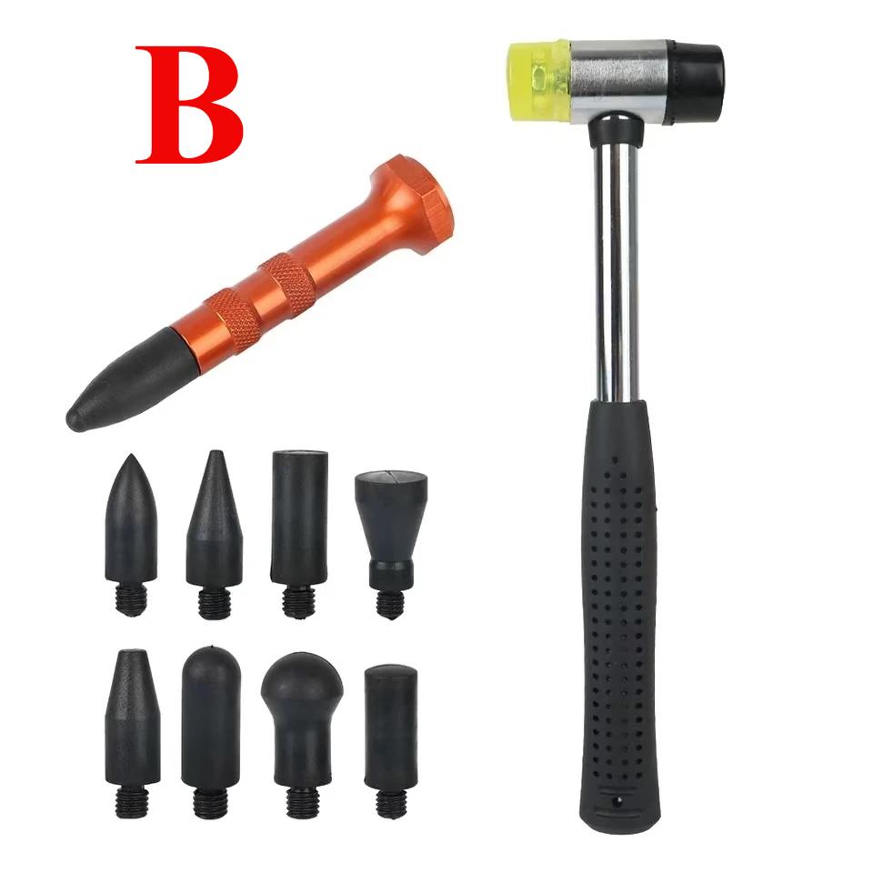Car Dent Puller Repair Tools Body T-Bar Dent Remover Sheet Metal Multiple Size Suction Cup Puller Hand Tools Set
