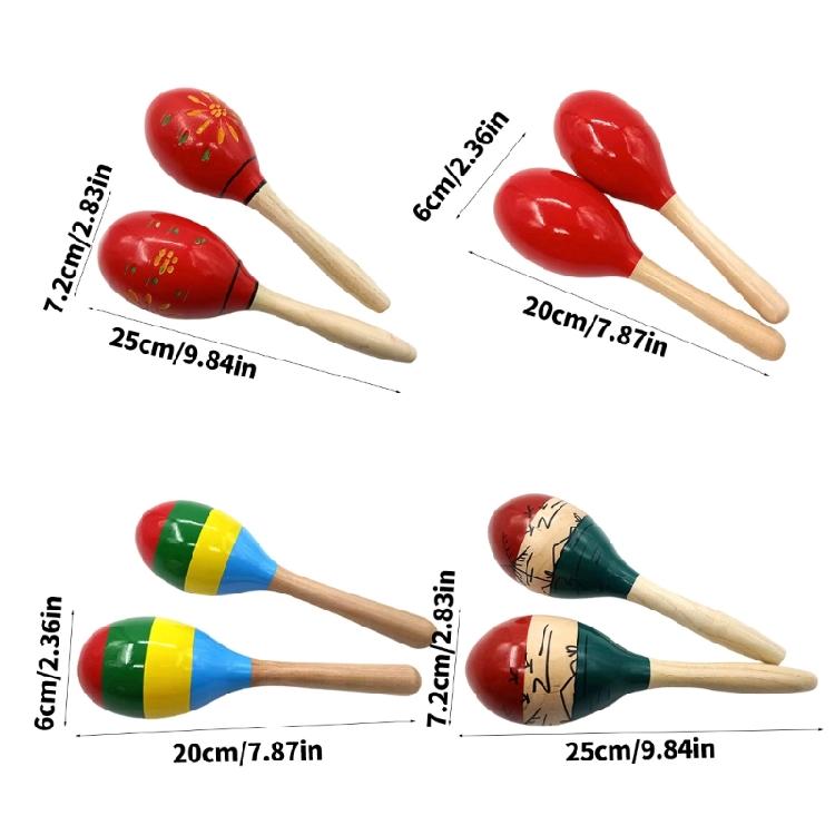 2Pieces Hand Percussion Natural Wood Texture Creating Unique Tone for Educational Purposes and Joyful Performances