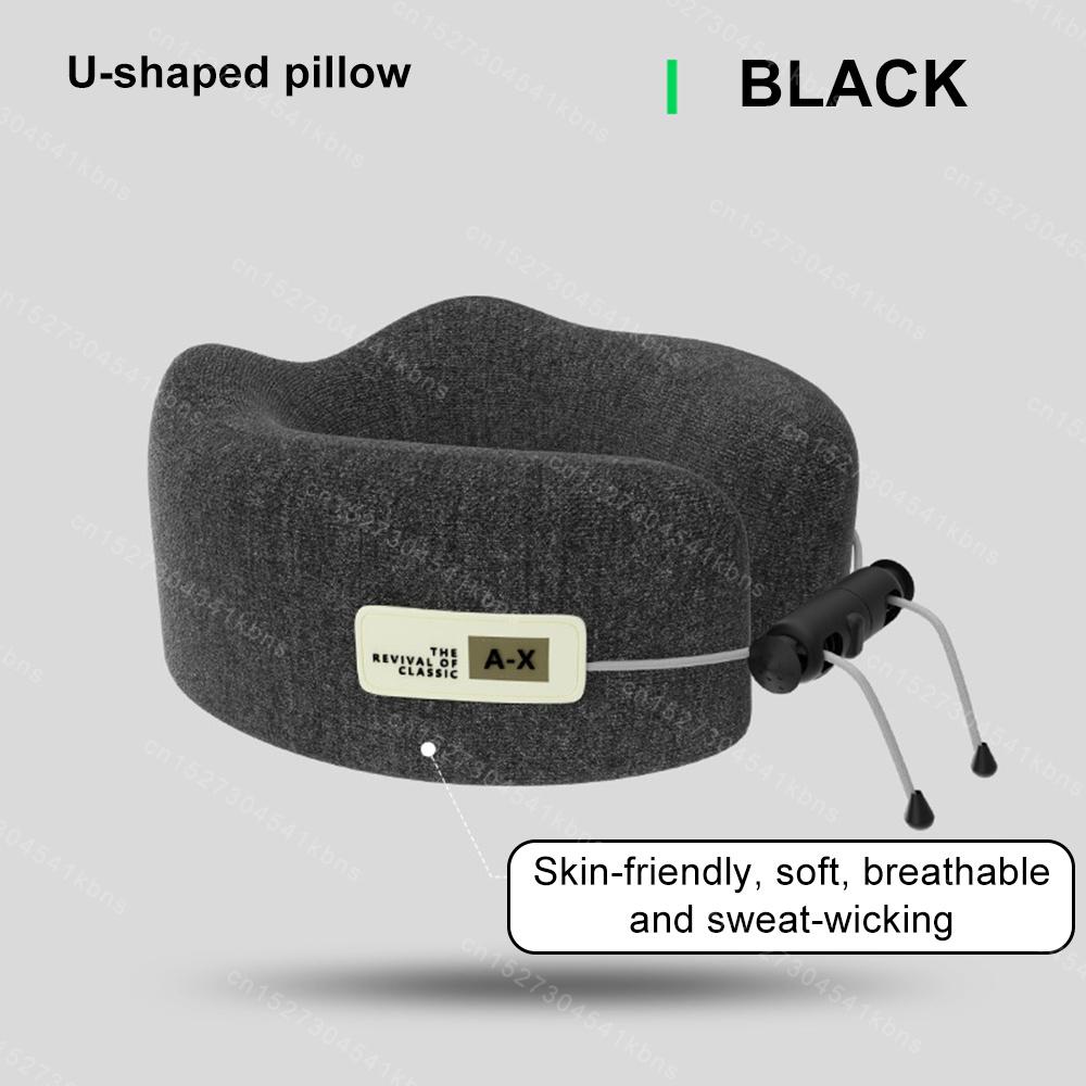 Memory Foam U-Shaped Neck Pillow for Travel Flight Comfort Support Ergonomic Sleep Cushion Headrest Plane Relief