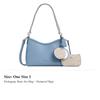 COACH Laurel Cow Leather Shoulder Bag Small Women's Blue CBI06-SVY31
