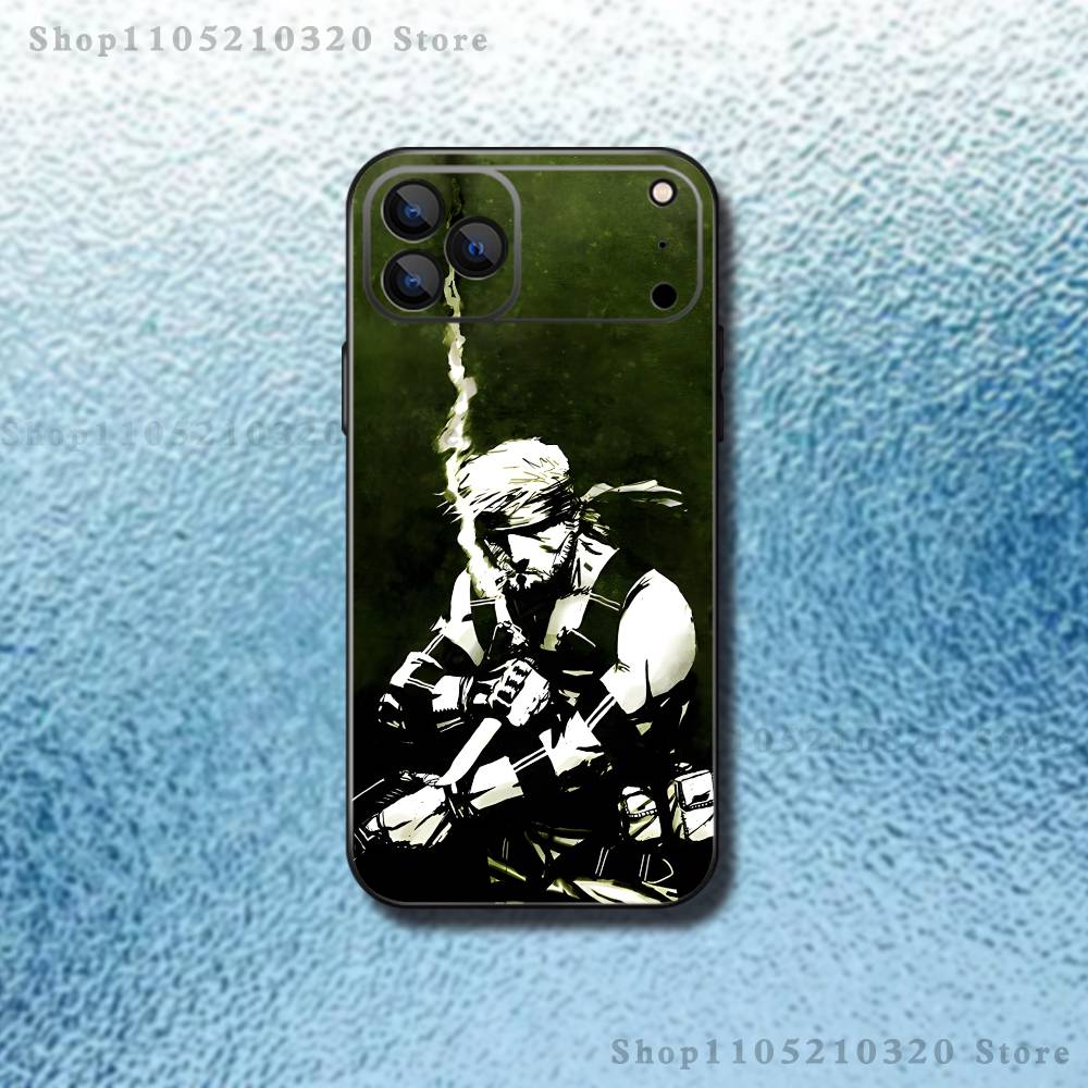 M-MGS1 Solid Snake Game Phone Case For iPhone 17,16,15,14,13,12,11,Pro,Max,Plus,E,SE4,Air,Mini Black Soft Funda