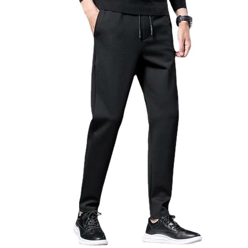 Casual Pants Men's Spring New Straight Pants Slim-fit Large Size Thin Trendy Fashion Solid Color Sweatpants Trousers