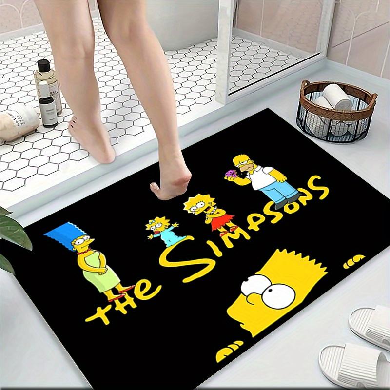 1pc The Simpsons Cartoon Carpet, 100% Polyester, Non-slip, Machine Washable, Waterproof, Outdoor Yard and Garden Decor, Home and Bedroom Decorative