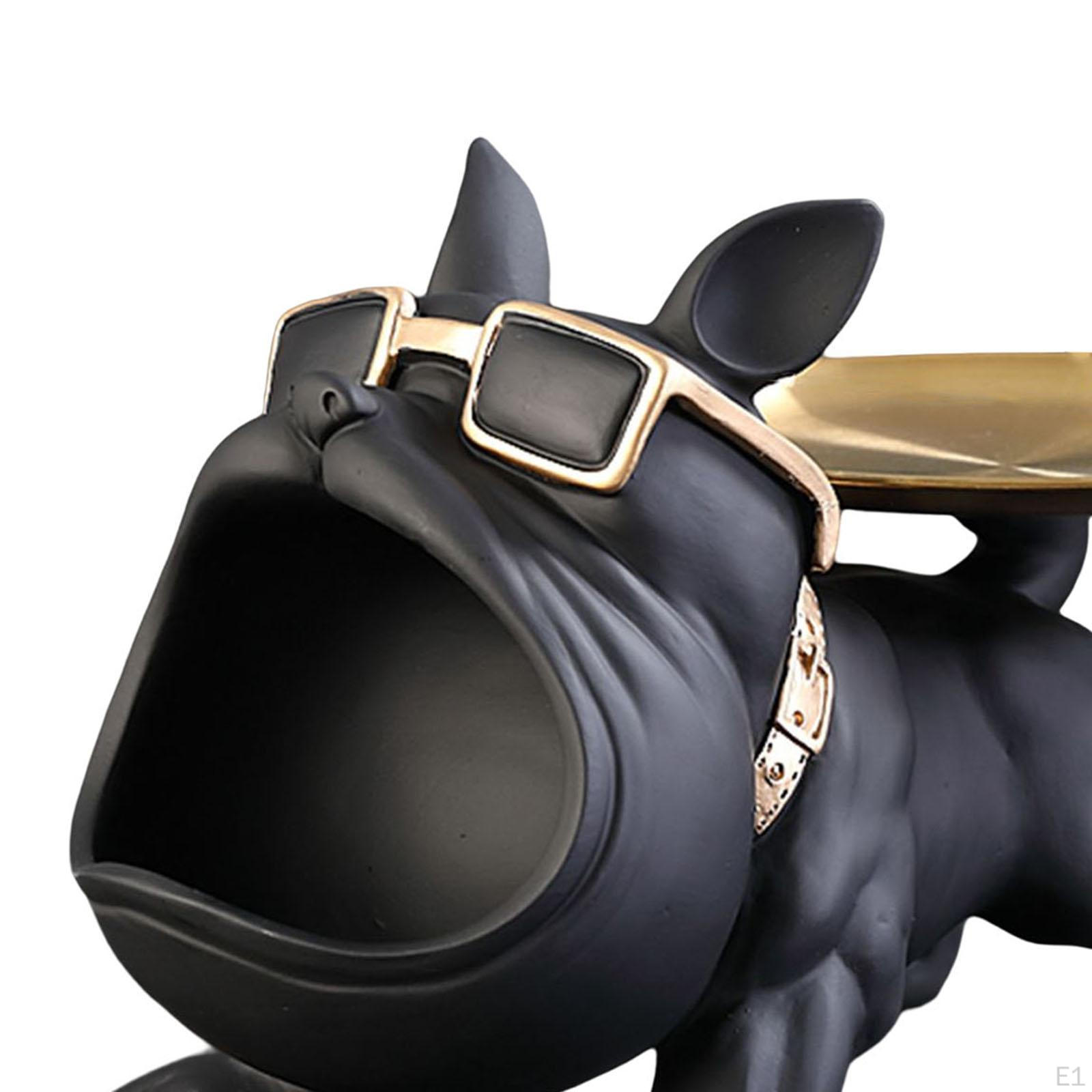 Статуя собаки домашняя фигурка из смолы скульптура украшения разное контейнер для ключей — фото 3